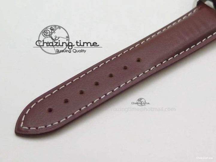 0205 Speedmaster ’57 SS Chrono AXF Best Edition RG Bezel Black Dial on Brown Leather Strap A Sustainable 8282